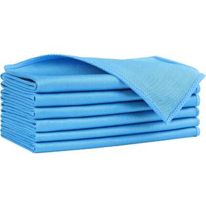 HOMEXCEL Microfiber Glass Cleaning Cloths 6 PK, Lint Free Streak Free, Reusable Microfiber Cleaning Cloth for Cleaning Windows, Glasses, Mirrors, Screens, Stainless Steel, and More, Blue-1416 HOMEXCEL Microfiber Glass Cleaning Cloths 6 PK, Lint Free Streak Free, Reusable Microfiber Cleaning Cloth for Cleaning Windows, Glasses, Mirrors, Screens, Stainless Steel, and More, Blue-1416