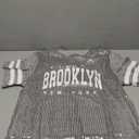 Gray, Sequined T-shirt With "BROOKLYN NEW YORK, L