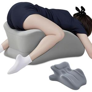 Multifunctional Pillow, Featuring Breathable Memory Foam Waist Support, Large Size with high Resilience, Provides Comprehensive Support (Grey)