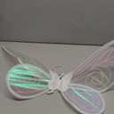 quescu Fairy Wings for Adults,Butterfly Wings for Girls,Angel Wings,Fairy Costume for Women Halloween Dress Up Party Favor (White)