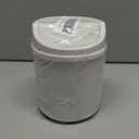 Lesbin 0.5 Gallon Plastic Tiny Trash Can with Swing Lid, Mini Desktop Waste Can, White