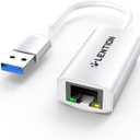 LENTION USB to Ethernet Adapter, 1000Mbps Plug and Play Wired LAN Network USB A to RJ45 Converter Powerline Ethernet Adapter Compatible with Nintendo Switch, Linux, Windows Laptop(HU604, Silver)