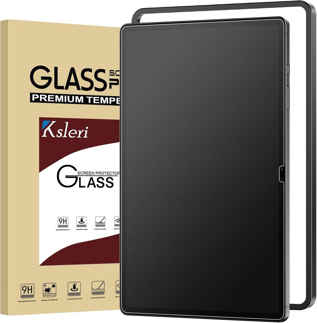 2 Pack for Galaxy Tab S10 Plus/S9 Plus/S9 FE Plus 12.4-inch Matte Glass Screen Protector (Not Privacy) Anti Glare Anti Fingerprint Tempered Glass with Alignment Frame