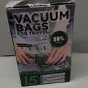 Vacuum Bags for Travel - USB Electric Pump, 15 Pack Carry-on Size Vacuum Seal Bags for Clothing - Space Saver Vacuum Storage Bags for Luggage, Travel Essentials.
