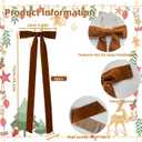 6Pcs Velvet Christmas Swag Ribbons Bow 29.5'' x 9.8'' Vintage Large Velvet Christmas Wreath Bows Christmas Tree Topper Bows for Xmas Garland Staircase Home Door Outdoor Decorations