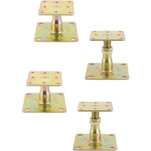 4 Pack Adjustable Floor Jack,Mini Screw Jack,Post Floor Joist Jacks,Adjustable Deck Support,Floor Jack Post,Deck Foundation,for Leveling Joist,Floor,Galvanized,2"-3" Range of Adjustment