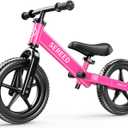 SEREED Toddler Balance Bike 2 Year Old, No Pedal Kids Toy Bike for 2-5 Years Old, Tool-Free Adjustment, Gift for 2-3 Boys Girls, Customize Plate with 3pcs Stickers (Rose Pink)