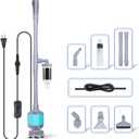 hygger 360GPH Electric Aquarium Gravel Cleaner, 5 in 1 Automatic Fish Tank Cleaning Tool Set Vacuum Water Changer Sand Washer Filter Siphon Adjustable Length 15W, Grey