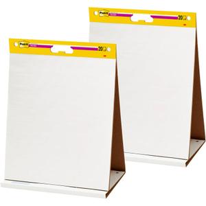 Post-it Super Sticky Portable Tabletop Easel Pad, Great for Virtual Teachers and Students, 20x23 Inches, 20 Sheets,Pad, 2 Pads (563 VAD 2PK)