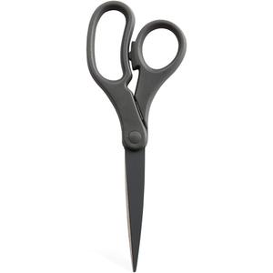 JAM PAPER Multi-Purpose Precision Scissors - 8 Inch - Grey - Ergonomic Handle & Stainless Steel Blades - Sold Individually
