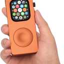 Aluminum Alloy Case for Apple Watch 49mm 44mm 45 46 42 40 41mm-Turn Your Apple Watch into a Smartphone,Retro iPod Style Metal Protective Cover with Click Wheel (Orange, 45mm - Series 9/8/7)