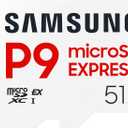 Samsung P9 Express microSD Express Card, 512GB microSDXC Memory Card, Up to 800 MB/s, for Nintendo-Switch  2, (MB MK512T/AM)