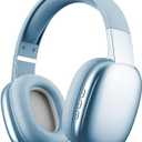 Gabba Goods Wireless Over Ear Bluetooth Headphones with Microphone - Wireless Headset -Noise Reduction - Bluetooth, Wired,Built in Micro SD for Travel, Home, Work TV,PC,Gaming,Cellphone (Blue) (one size fits all)