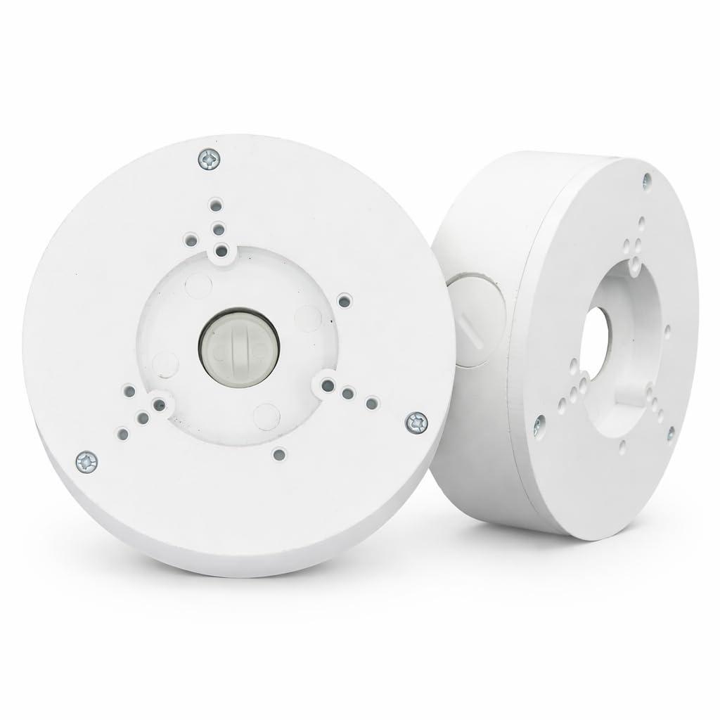 2 Pack PFA130-E Security Camera Junction Box-Premium ABS Security Camera Mount Bracket-Waterproof Universal Camera Junction Box for Mounting Surveillance Cameras-Outdoor Security Camera Box