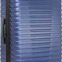 U.S. Traveler Boren Polycarbonate Hardside Rugged Travel Suitcase Luggage with 8 Spinner Wheels, Aluminum Handle, Navy, Checked-Large 30-Inch