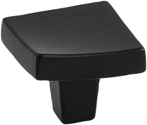 Belwith Keeler B076716-MB Flex Collection Knob 1-1/4 Inch Square Matte Black Finish