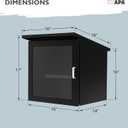 Ilyapa Outdoor Library Book Box - Free Literature Exchange Kit for Outside - Black Powder Coated Steel - with Easy 4x4 Post Mount - 16x14x17 Inch