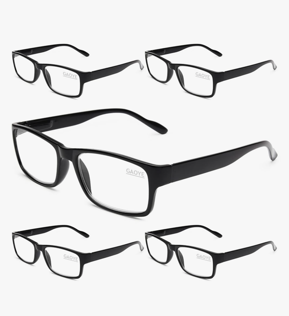 Gaoye Professional Reading Glasses for All Day - Computer Readers with Blue Light Protection - Value Pack