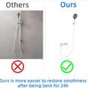 Shower Hose 118 Inches shower hose extra long for Handheld Shower Head Hose, Flexible PVC Shower h ose with Brass Insert and Integral Rubber Ring Sturdy & Anti-Leakage for Bathing Pet Bathing (White)