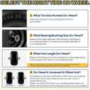 2 PCS 136.50-6 Flat Free Lawn Mower Tires and Wheel, Solid Smooth Tread Tire, 13x6.50-6 Zero Turn Mower Front Tires for Commercial Garden Lawn, with 3/4" & 5/8" Bearings, 4"- 8.2" Centered Hub
