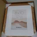 Fun Memories 8x10 Picture Frame, Natural Solid Teak Wood Photo Frame with HD Tempered Glass, Modern Simple 8x10 Wooden Frame Matted to 5x7, Wall or Tabletop Display