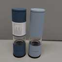LARS NYSØM Salt and Pepper Grinder Set 2 pieces I Salt Pepper Mill with Adjustable Ceramic Grinder I Design Spice Grinder Set Manual (Blue)