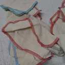 Zopeal 32 Pcs Flannel Cloth Baby Wipes Reusable Dispenser Washable Soft Natural Unbleached Baby Face Cloth Wipes 8 Colors Outer Stitching 8 x 8 Inches