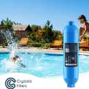 Crystala Garden Hose End Pre-Filter for Swimming Pool, Hot Tubs, Spa, Inflatable Pool, Ponds, Greatly Reduces Bad Taste, Odors, Chlorin and Sediment, up to 8,000 Gallons, 3 Pack