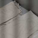 100% Blackout Shield Linen Blackout Curtains for Bedroom 96 Inches Long, Back Tab/Rod Pocket Living Room Drapes, Thermal Insulated Blackout Curtains 2 Panels Set, 50" W x 96" L,Cream