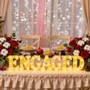 Engagement Party Decorations Engaged LED Letter Lights and Neon Marquee Signs for Indoor and Outdoor Wedding Celebrations, Ideal for Engagement Announcements, Bridal Showers, and Proposal Events
