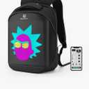 Gelrova LED Backpack with App Control City Serise, 17 Inch Cool DIY Pixel Art Animation Fashion Programming Laptop Backpack, Unique Gift for Men or Women