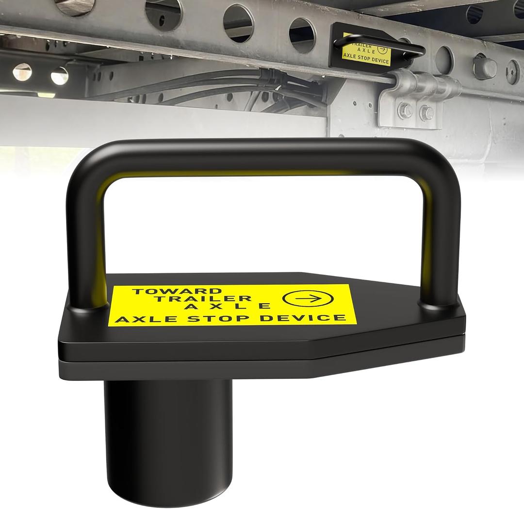 Trailer Axle Stop Device for Semi Trucks, Dry Vans & Reefers - Reinforced Magnetic Tandem Slide Stopper, Heavy Duty Steel Trailer Pin Stopper, Truck Tandem Stopper, Trailer Slider Accessories