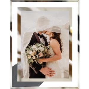 LUCKYLIFE 8x10 Picture Frame Glass for Tabletop Display Vertical or Horizontal, Photo Frames, 1 Pack