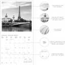 Graphique 2024 Paris Wall Calendar | 12 x 12 | Thick Paper | Home & Office Organizer | Large Monthly Grid | 3 Languages & Marked Holidays | 4 Month Preview Page for 2025
