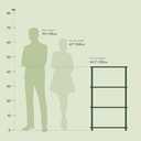 Furinno (99557GYW/BK) Turn-N-Tube 4-Tier Multipurpose Shelf Display Rack - French Oak Grey/Black