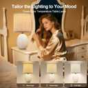 Mushroom Lamp Table Lamp for Bedroom,Desk Bedside Small Lamps for Living Room Night Stands,Mushroom Decor Cute Mini Modern Mid Century Lamps,Unique Aesthetic Home Living Room Decor (Cream)