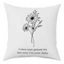QIBAJIU Song Lyrics Pillow Covers Case, Music Themed Gifts, Daisy Cushion Cover, Album Inspired Gift for Music Fans Musician Soft Decorative Pillowcase Home Concert Decor for Sofa Chair Bed Cafe