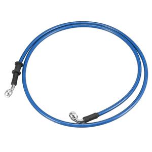Motoforti Universal 140cm 55.12" Motorcycle Brake Clutch Oil Hose Line Pipe Hydraulic Reinforced Stainless Steel Braided Blue