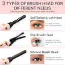 Heated Eyelash Curler, 10s Fast Heating 3 Temp Settings, Eye Lash Curler Heat with Eyelash Comb, Quick Natural Curling Eye Lashes,Natural Curling 24H for Women - Pink