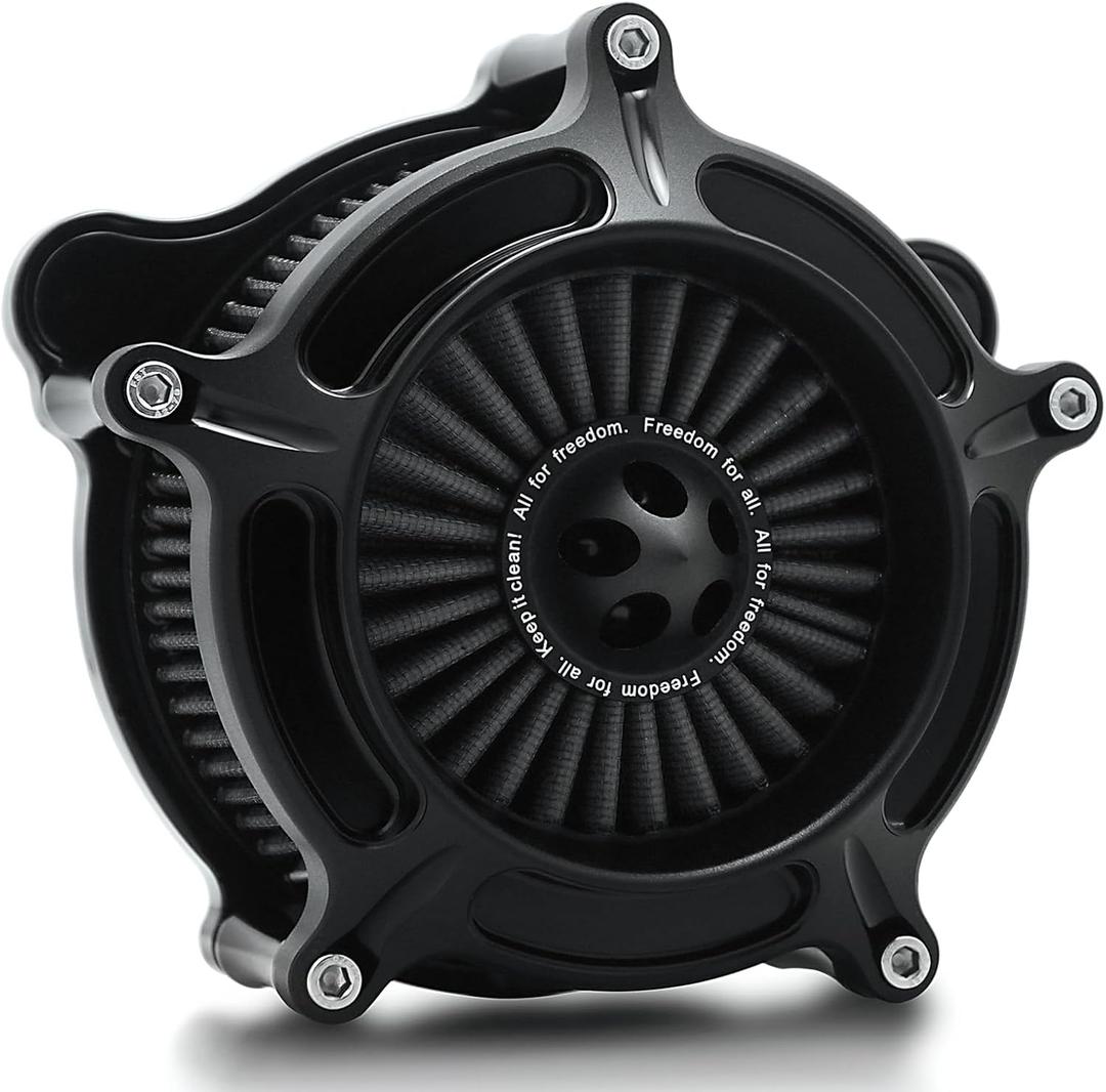 For harley davidson Sportster Air Cleaner filter street road glide M8 softail dyna 103 107 air intake Road King touring (OPS Black - Gray -Black spike, Model D : Softail 18up, Touring M8 17up)