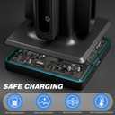 RHOTALL Charging Dock Compatible with Nintendo Switch 2 joycon Controllers, 4 in 1 Fast Charger Station for Switch 2 with LED Indicator and Charger Cable,Magnetic & Non-Slip Base Charging Accessories
