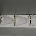 3-Light Brushed Brass Bathroom Vanity Lights, Gold Bathroom Light Fixtures Over Mirror with Glass Shade, 22in Modern Wall Sconces for Bath Mirror Bedroom Hallway, E26 Base (Bulbs Not Included)