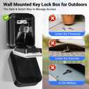 Smart Key Lock Box with Code Bluetooth & PIN Unlock, APP Controlled Digital Lockbox for Keys, Generate eKeys and Remote Passcodes for Airbnb Landlords Families Realtors (Grey)