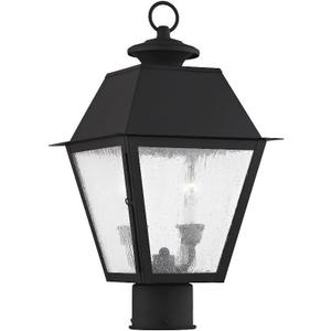 Livex Lighting 2166-04 Mansfield 2-Light Outdoor Post Head, Black