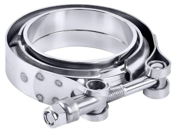 EVIL ENERGY 2.5 Inch V Band Clamp with Flange Male Female Stainless Steel