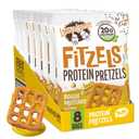 Lenny & Larry's FITZELS Protein Pretzels (Boujie Mustard) 8 Individual Bags 3 oz Each High Protein Snacks with 20g of Plant Based Protein Healthy Vegan Pretzels Delicious Salty Taste BBD: 12-20-26