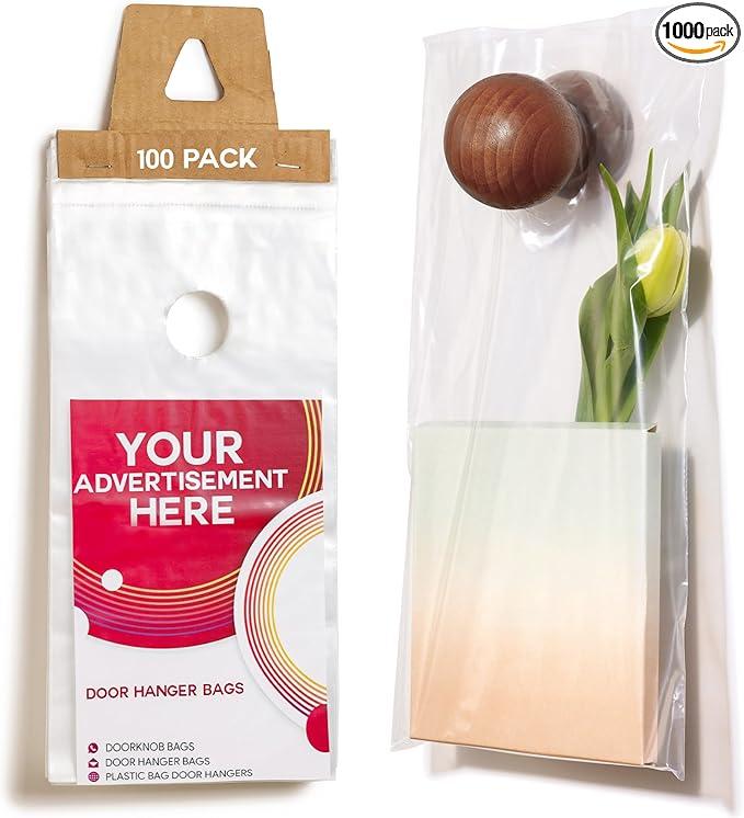 Choice Marts Door Hanger Bags 6" x 12" Waterproof and Secure 1000 Pack