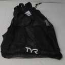 TYR Big Mesh Mummy Backpack for Swim, Gym and Workout Gear, Black, 40-Liter Capacity