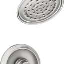 Moen Halle Spot Resist Brushed Nickel Shower Faucet Trim Set featuring Wide Showerhead and Shower Lever Handle with Posi-Temp Valve Included, 82971SRN