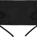 BOHARERS 50 Pack Waist Apron with 3 Pockets - Black Waitress Server Short Apron